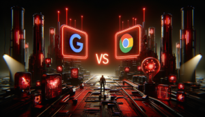 Comparativo visual entre Google Ads vs Meta Ads mostrando logos e diferenças das plataformas