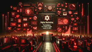 Equipe analisando estratégias de marketing digital para empresas de médio porte em reunião