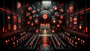 Dashboard de automação de vendas mostrando fluxo comercial automatizado em CRM