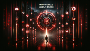 Dashboard de CRM customizado mostrando funil de vendas e métricas personalizadas