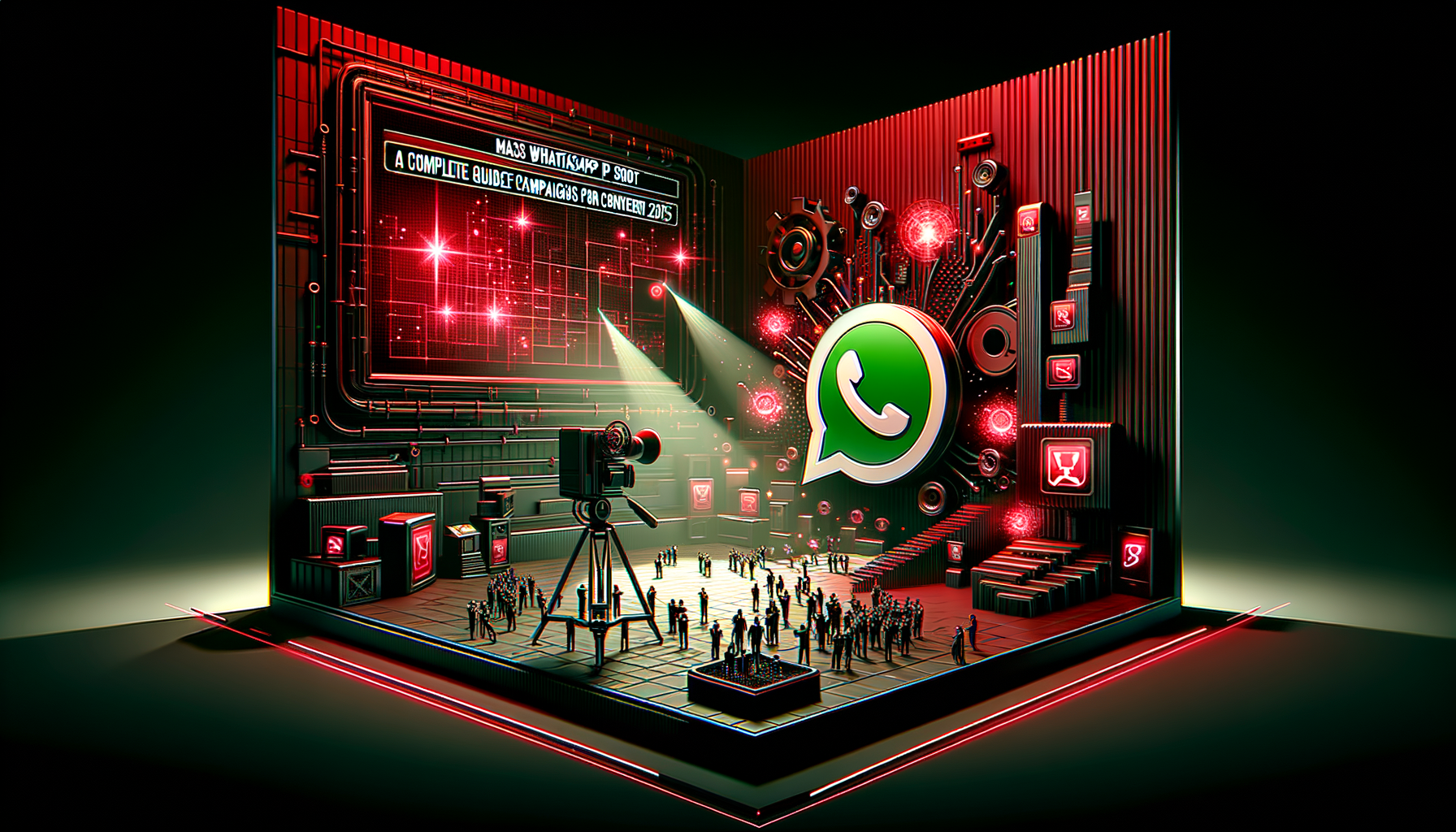 Profissional realizando disparo em massa WhatsApp pelo computador com dashboard de campanha