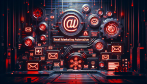 Dashboard de email marketing automation mostrando fluxos automatizados e métricas de campanha