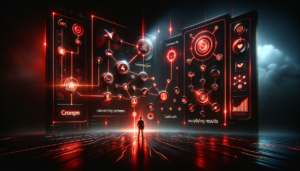 Ilustração de integração CRM mostrando sistemas conectados em fluxo automatizado