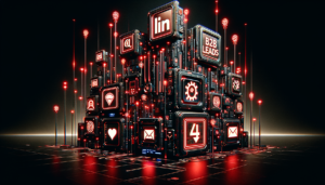 Profissional configurando campanha de LinkedIn Ads para empresas no computador